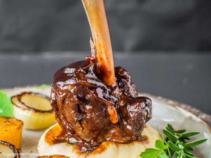 Braised Lamb Shanks, Cumin, Coriander, Chilli and Chutney
